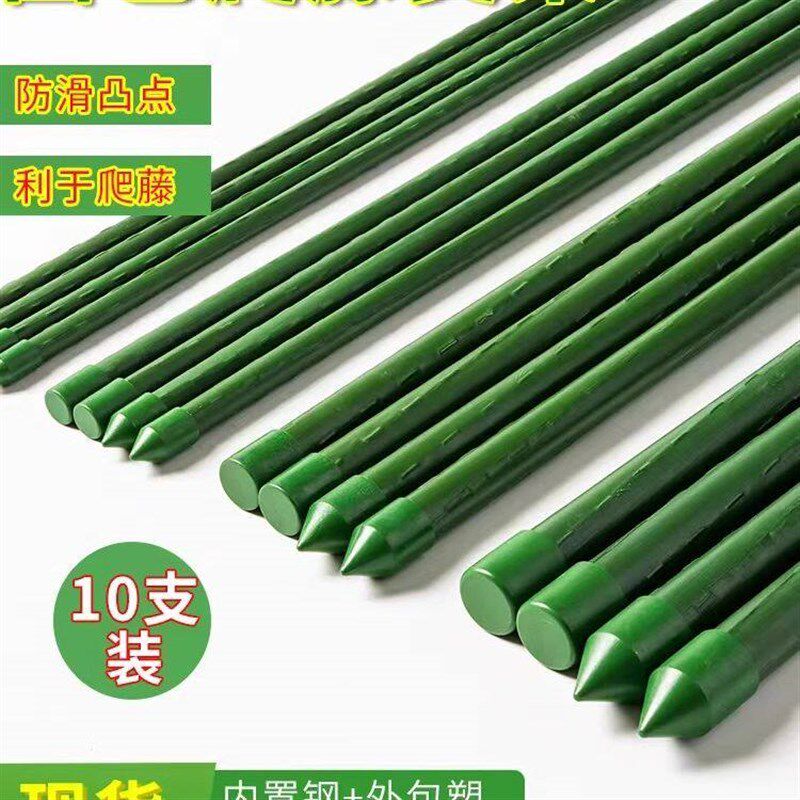 黄瓜架葡萄番茄西红柿蔬菜爬藤支架杆子包塑月季杆子植物种菜架子