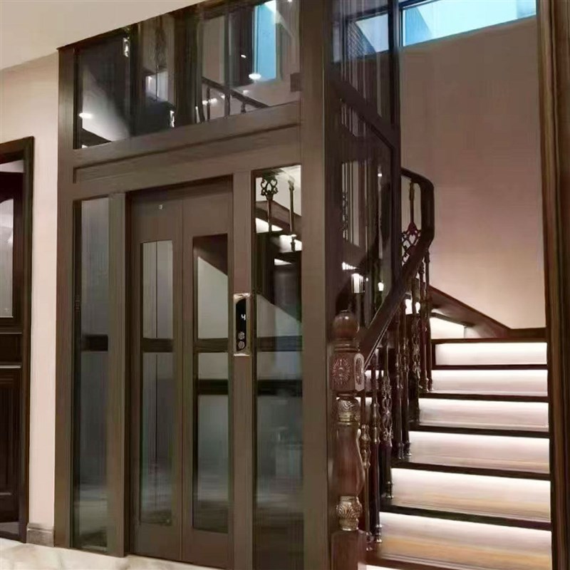 家用电梯二三四五层小型观光住宅自建房液压曳引复式观光别墅电梯图片