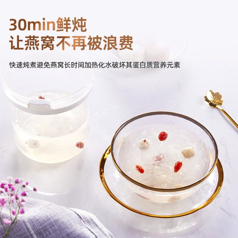 全自动恒温泡发家用隔水炖燕窝炖盅迷你煮花胶小型玻璃天际专业机