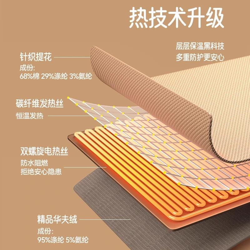便携电热暖身毯针织提花电热披肩 多功能可水洗USB发热午休披肩毯