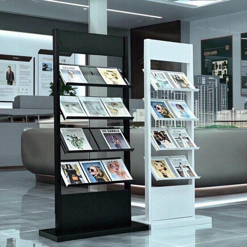 汽车资料架落地展示架折页宣传架子金属书刊架报刊架报纸架杂志架
