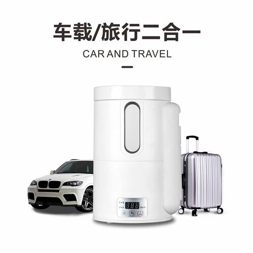 新款车载烧水壶12v24v货车800ml养生壶车家两用多功能旅行炖煮杯