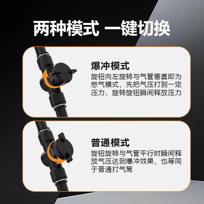 爆充打气筒新款双缸高压充气轮胎胎脱圈打气瘪胎储气式真空胎