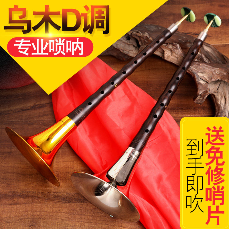 唢呐乐器全套初学者专业乌木民间老式入门大小索拉d调红白喜事