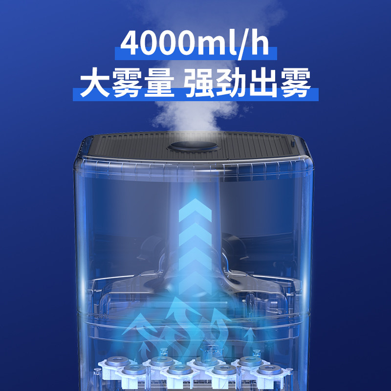 工业加湿器大雾量家用商用型超市蔬菜水果麻辣烫保鲜摆摊喷雾工厂