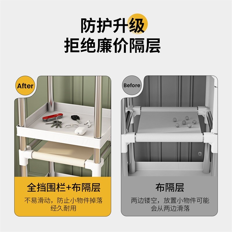 简易衣柜出租房用钢管结实耐用布艺带抽屉布衣柜简易组装家用卧室