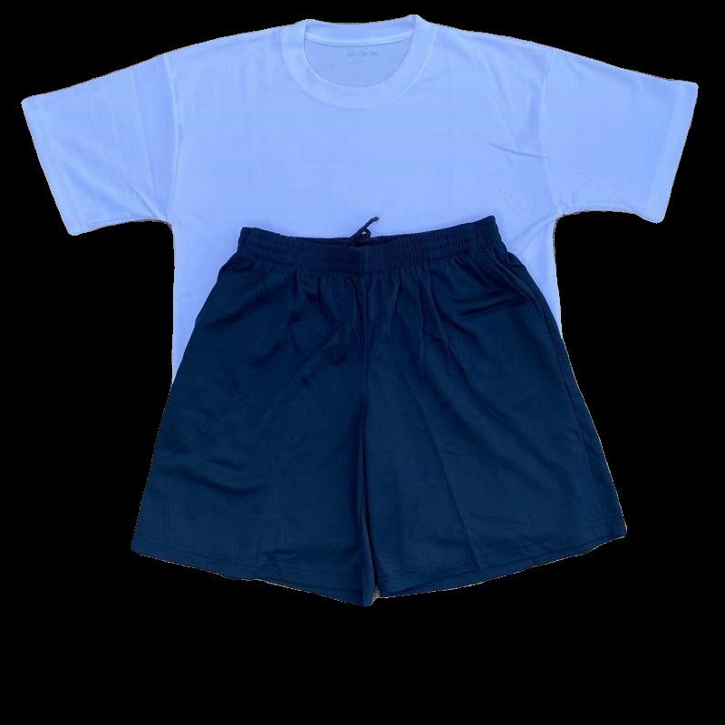无标纯白色正品体能训练服短袖体能服T恤套装男士速干圆领