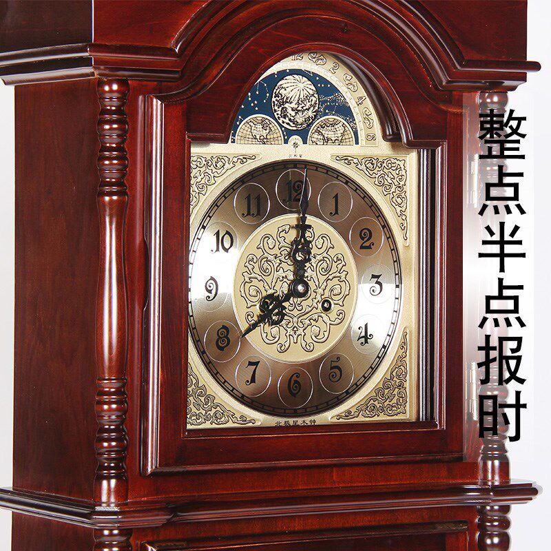 别墅奢华欧式立式钟表客厅中式复古座钟实木机械钟复古落地钟摆钟