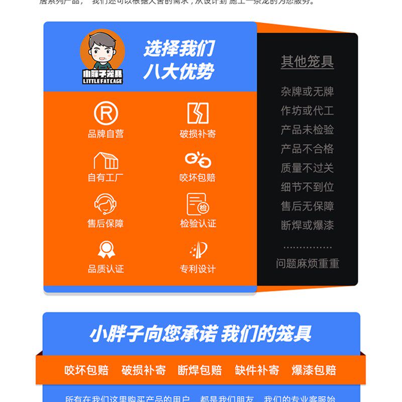 小胖子笼具折叠猫笼三层繁育猫笼猫舍宠物店猫繁殖笼可拆洗猫笼子