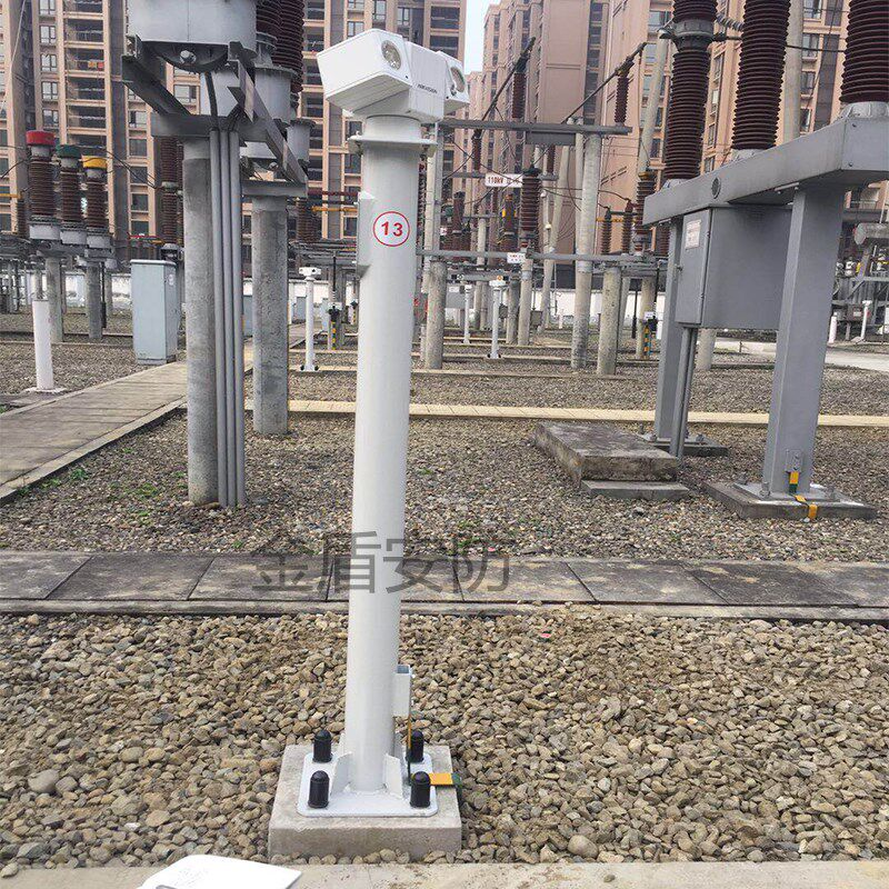 视频监控立杆电场站 不锈钢云台立杆 球机摄像机 升压站立杆 立柱