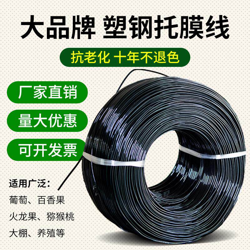塑钢线 葡萄架高强度PET大棚托模线养殖猕猴桃火龙果百香果新材料