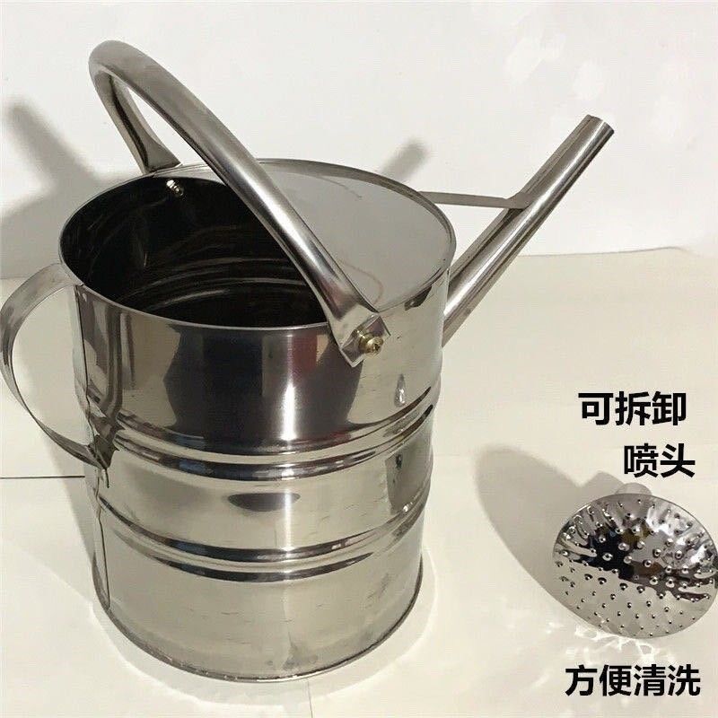 加厚不锈钢大容量洒水壶园艺浇花壶农用浇菜桶淋菜壶浇花水壶铁艺