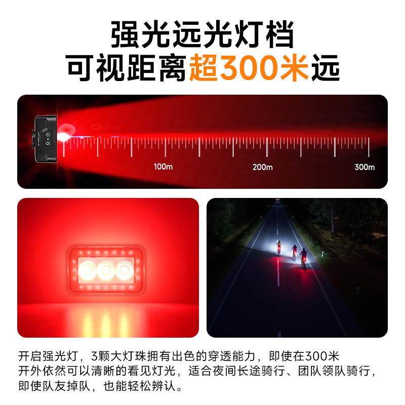 自行车尾灯夜骑灯山地车尾灯多种灯光骑行灯公路车尾灯骑行装备