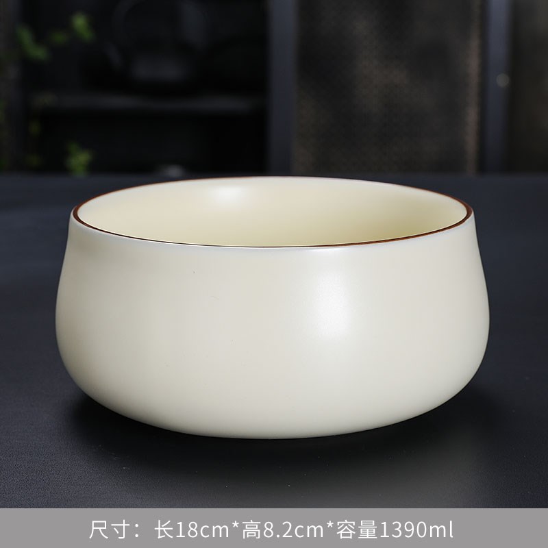 陶瓷汝窑家用茶水缸功夫茶具茶道笔洗蓝色大号茶洗水杯烟灰缸水盂