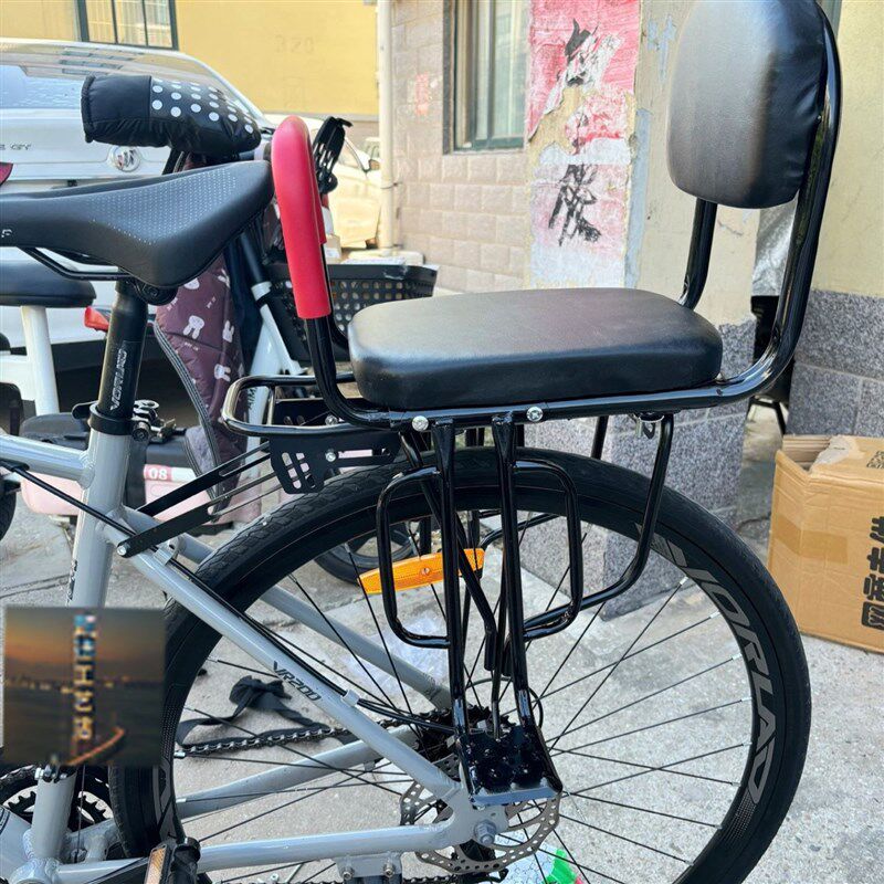 儿童后座椅电动车自行车通用款大儿童座椅后座加厚座椅通用型后置