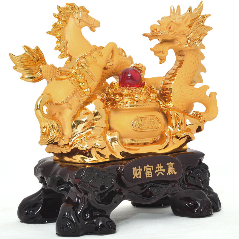 龙马精神马到成功龙摆件招财风水公司店铺开业礼品树脂工艺品商务