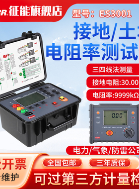 征 征能接地电阻测试仪FR3010E土壤电阻率测试表ES3000防雷电压测