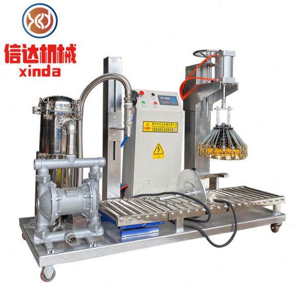 20年厂家 油漆涂料乳胶漆称重过滤分装机 自动计量压盖液体灌装机