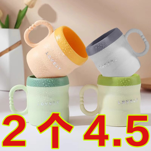 家用漱口杯双色竹节加厚防摔耐用洗漱杯学生宿舍刷牙漱口收纳杯子