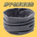 围脖秋冬发热绒德绒加绒加厚脖套保暖方防风寒护脖颈套纯色男女款