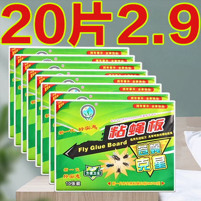 苍蝇贴强力粘苍蝇纸粘蝇板药沾蚊杀手捕捉器灭蝇子神器一扫光家用