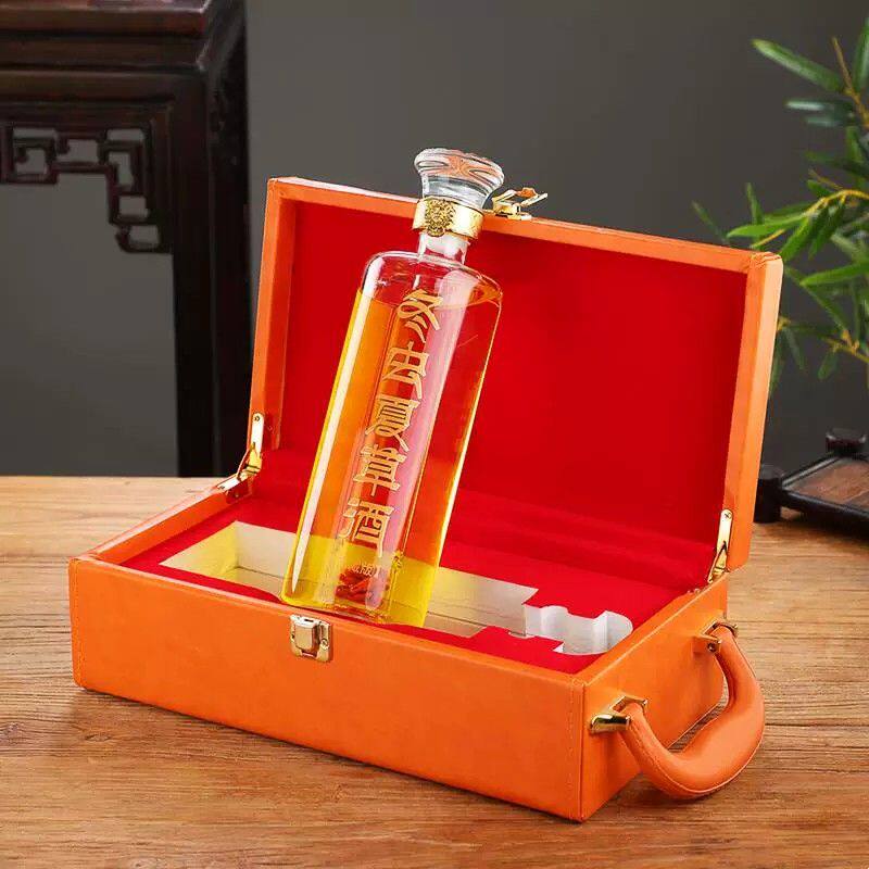 冬虫夏草酒瓶加厚玻璃中间有管高级密封虫草专用泡酒瓶空酒瓶子