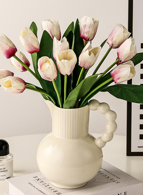 创级感餐桌上花瓶摆件r轻奢高档客厅餐边柜装饰插花艺术品