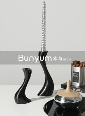 简约创意艺术烛台摆件蜡烛台座家用餐桌样板间U桌面装饰品摆件