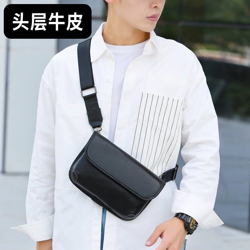 仅亏一天新款头层牛皮男士单肩