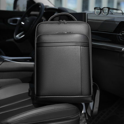 新款 双肩包男士商务定型头层牛皮背包出差旅行笔记本电脑包真皮