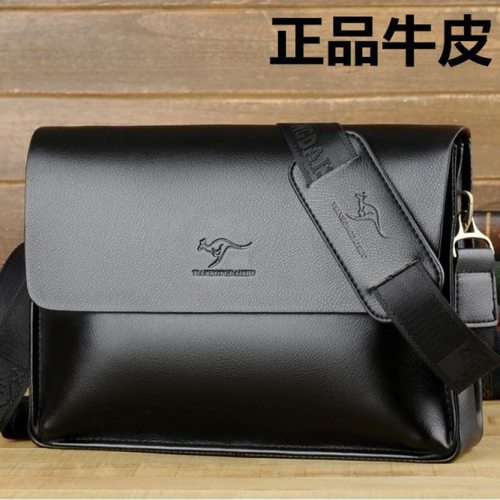 男包头层牛皮真皮商务男士单肩包横款斜挎包挂包公文背包包