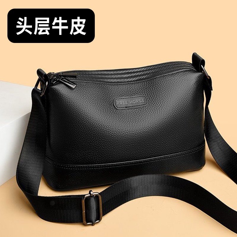 仅亏一天新款 2025男士斜挎包头层牛皮男包单肩包三层主袋大容量