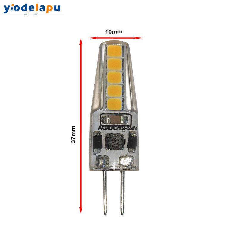【跨境】G4插脚AC/DC12-24V可调光吊灯led灯珠宽压G4硅胶玉米灯泡