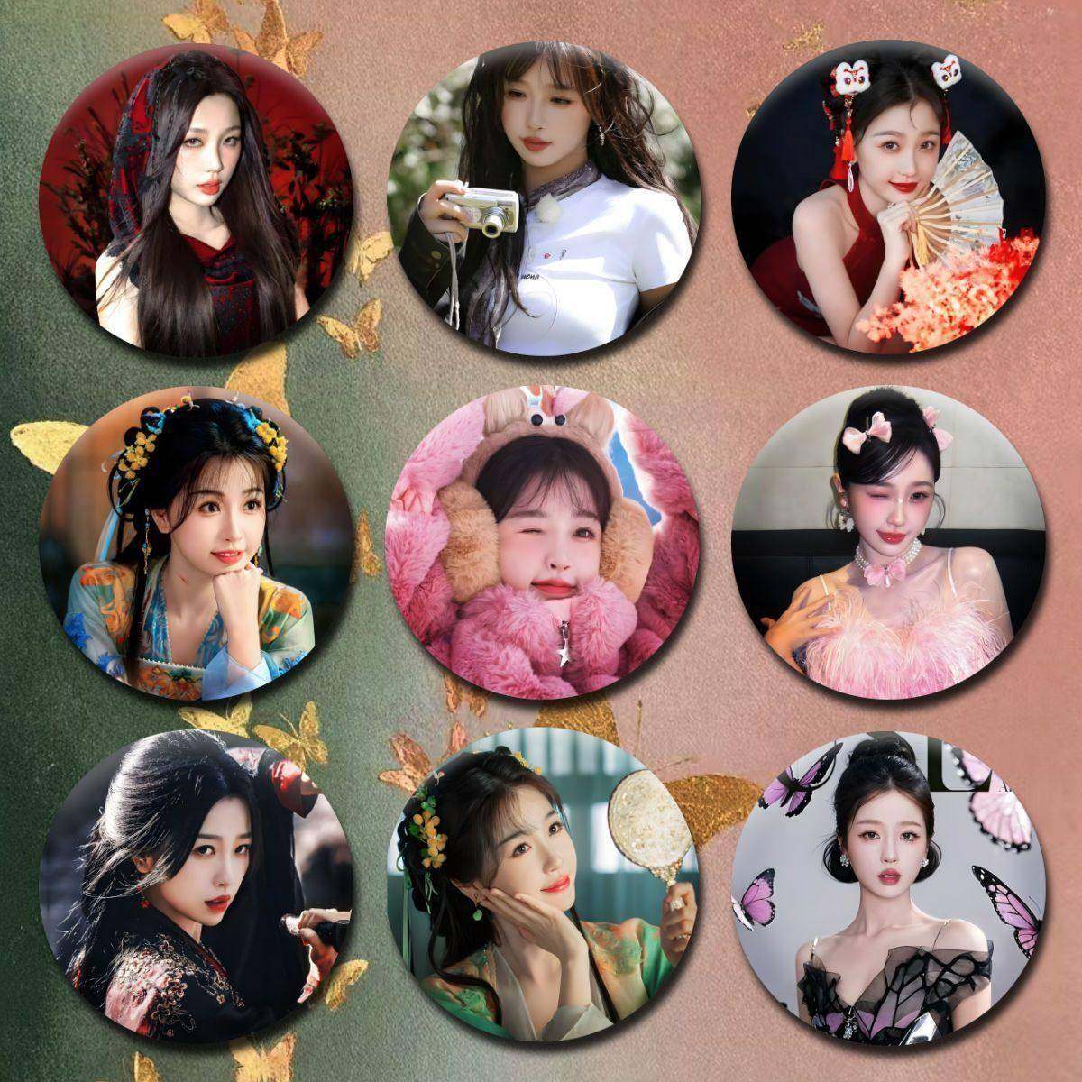 适用虞书欣周边徽章欣欣子自制亮膜58mm吧唧痛包谷子送闺蜜礼物收