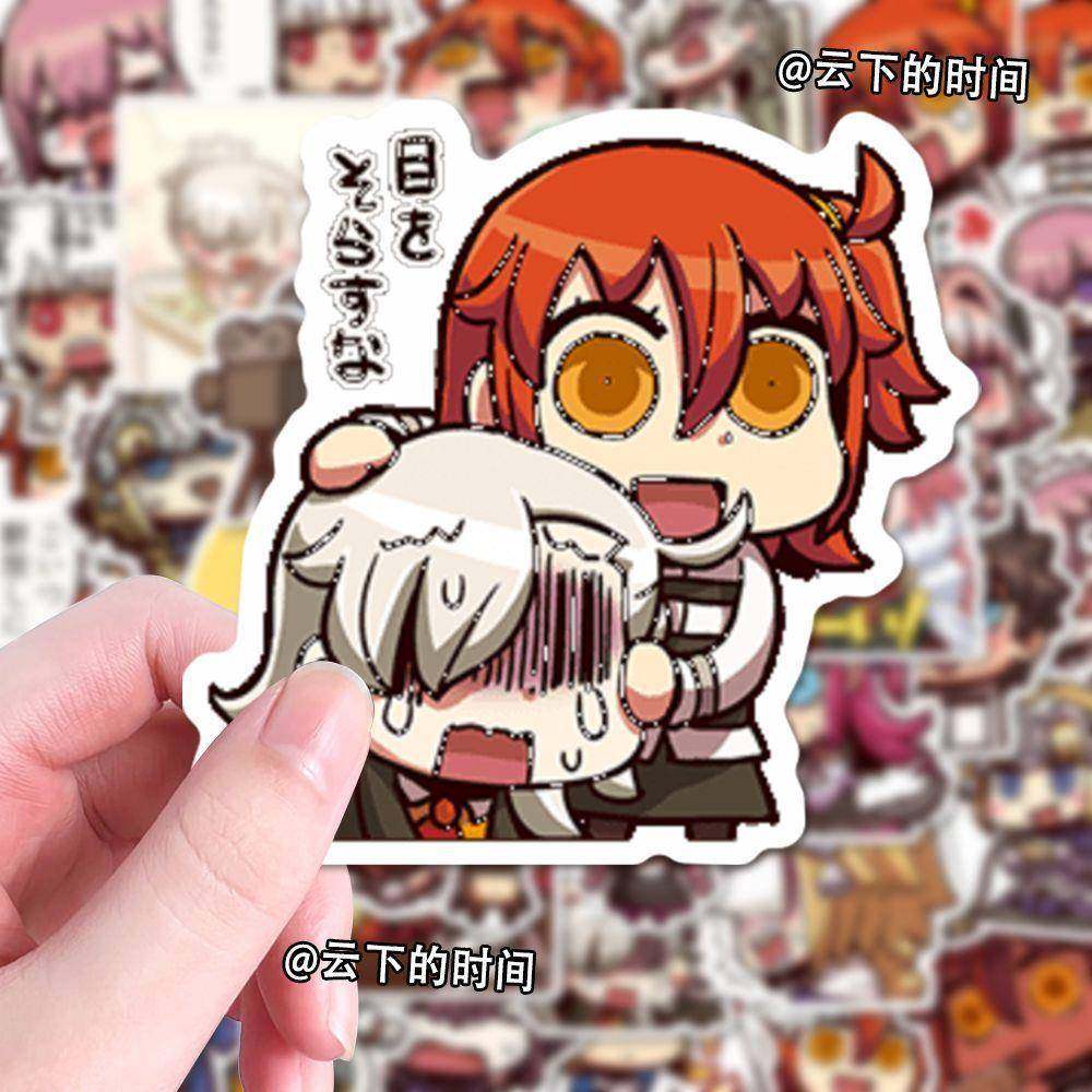 新款96张命运卡通动漫萌娃贴纸Fate/GrandCarnival 二次元装饰手