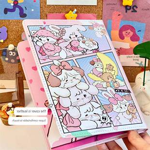 新可爱的米科皮革笔记本彩色内页手分类账学生记事本日记规画师