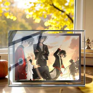 陈玲水晶相框桌面相框立摆饰品作为礼物送给朋友可以定制