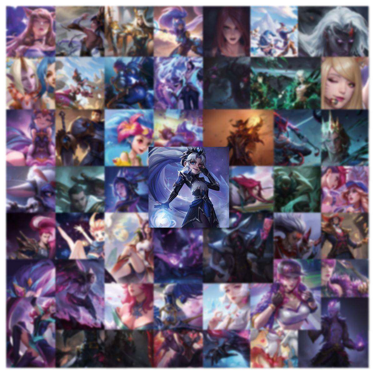 60张英雄联盟游戏周边贴纸手机壳DIY贴纸手账贴纸水杯装饰贴纸