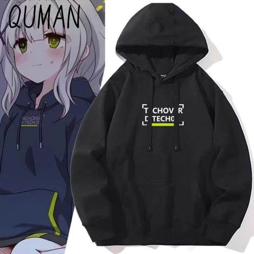 碧蓝档案联名小钩晴同款Cos重磅连帽卫衣秋冬季男女潮牌印花休闲