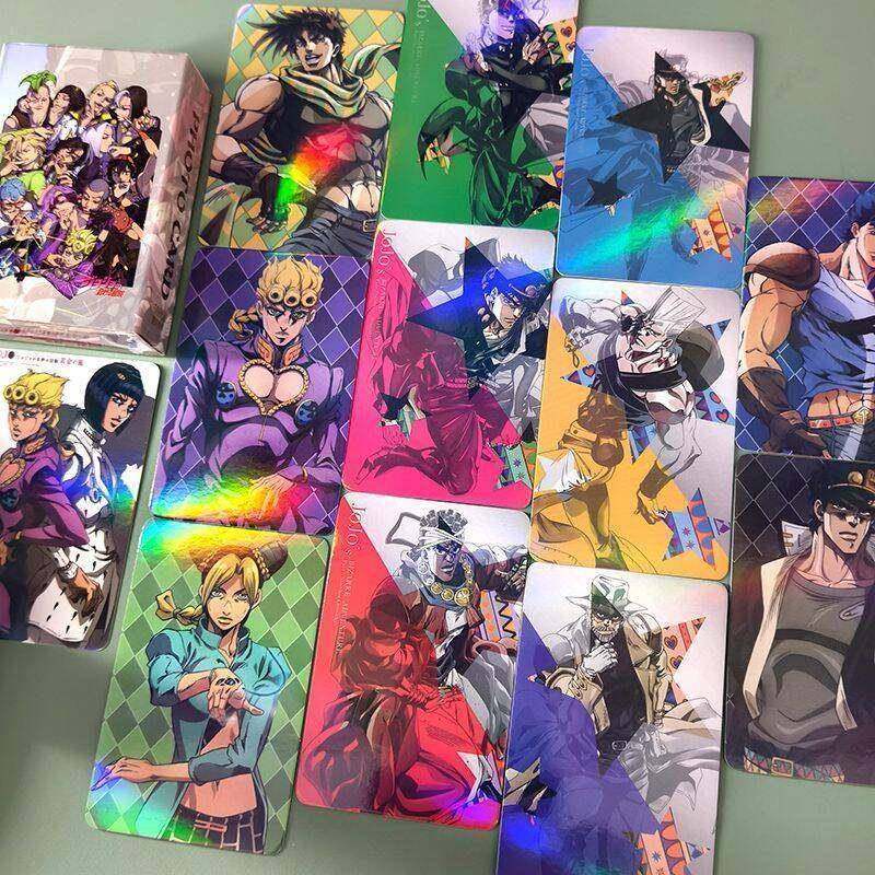适用JOJO的奇妙冒险镭射小卡双面自印闪卡LOMO小卡三寸收藏版卡膜
