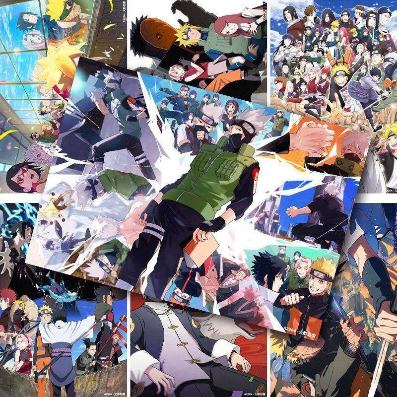 卡卡西海报贴墙火影忍者鸣人雏田卡卡西周边二次元房间装饰画墙纸