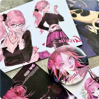 韩国女团aespa周边高颜值应援吧唧徽章柳智敏吉赛尔金玟庭宁艺卓