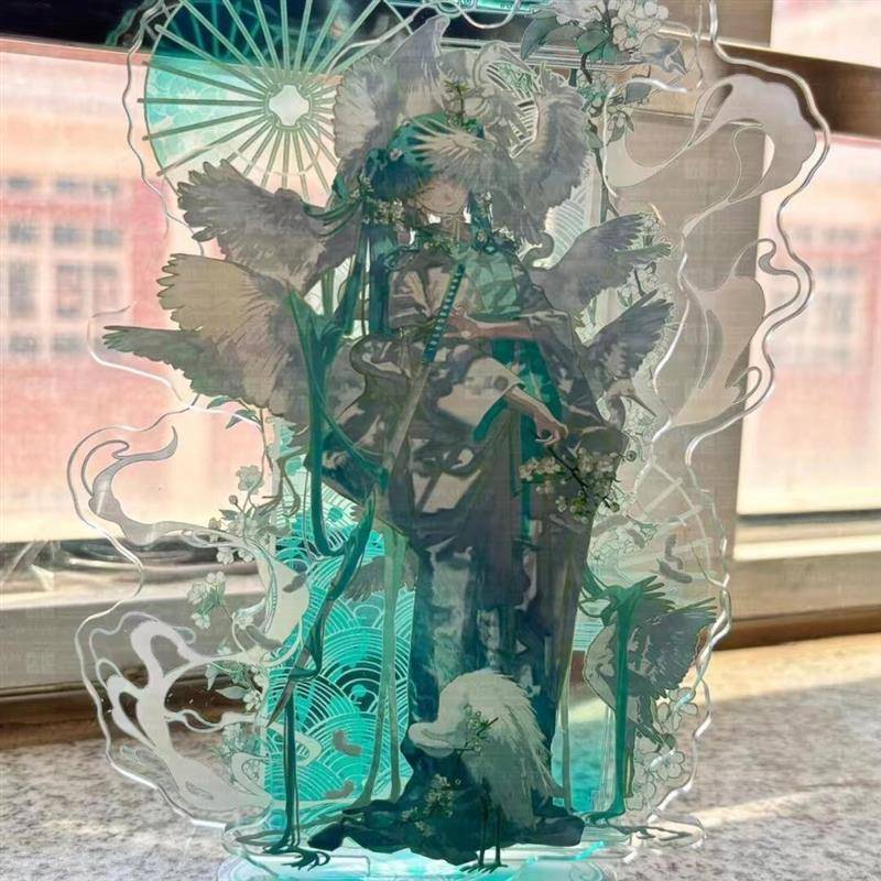 小红书同款初音未来立牌仙鹤亚克力桌面摆件高颜值送朋友闺蜜
