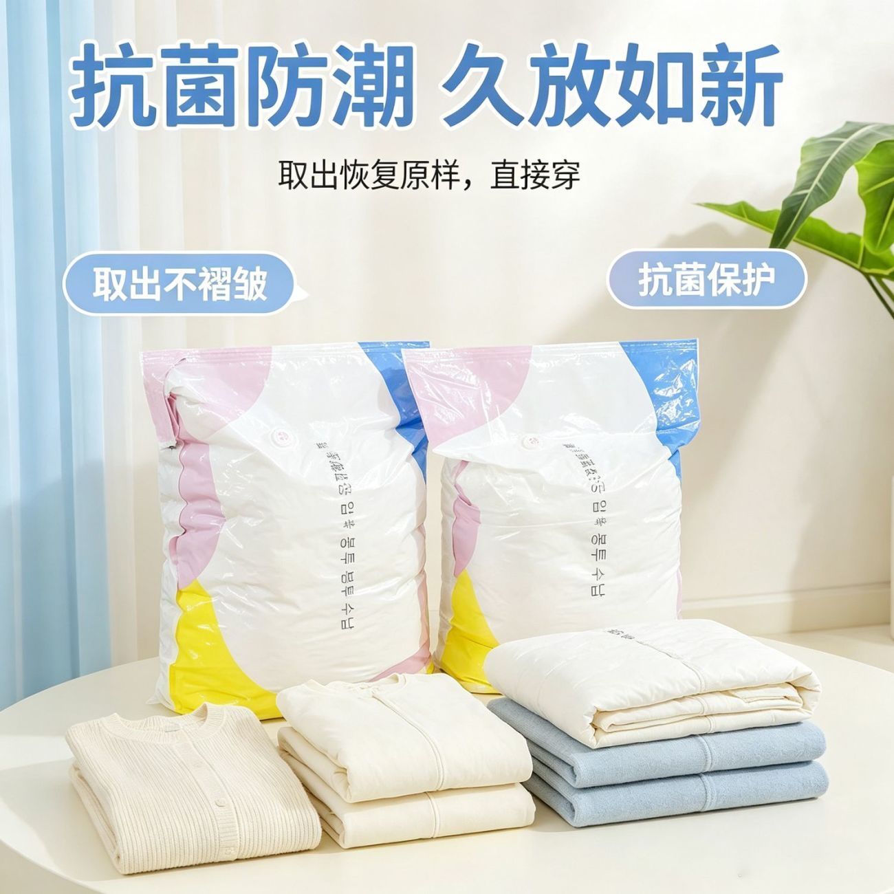 免抽气加厚真空压缩袋搬家出