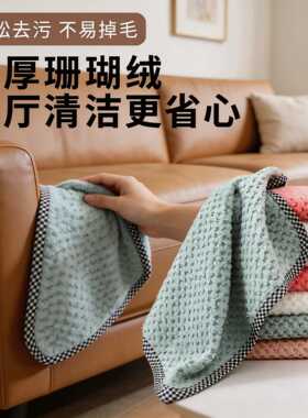 不掉毛吸水抹布加厚不沾油