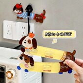 腊肠狗插头挂钩免打孔强力粘胶墙上固定器家用厨房插座电源线粘钩