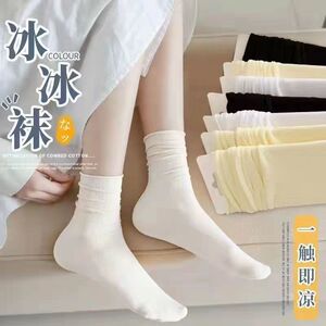 夏季女款透气超仙冰凉中筒袜