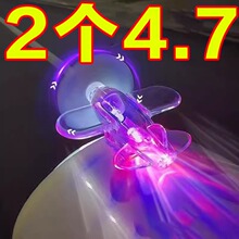 风能发光小飞机风力发电LED亮光彩灯车载摆件装饰品电动车摩托车