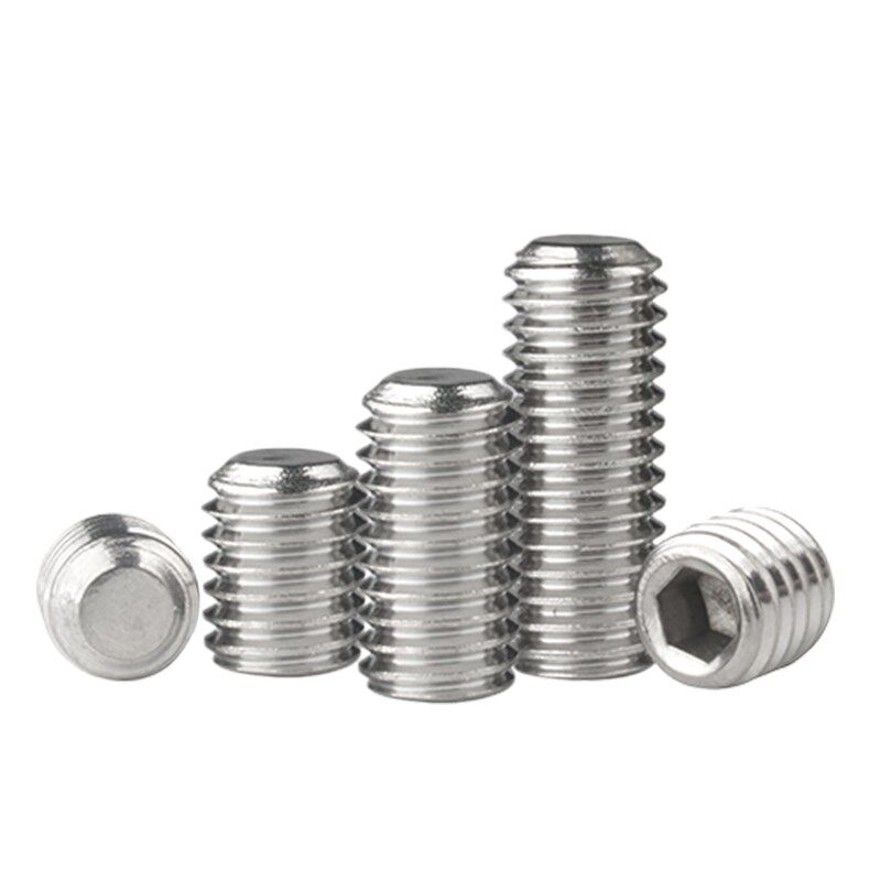 M6M7M8*0.75/1不锈钢304细牙内六角紧定机米止付螺钉*5x6x8x12-40