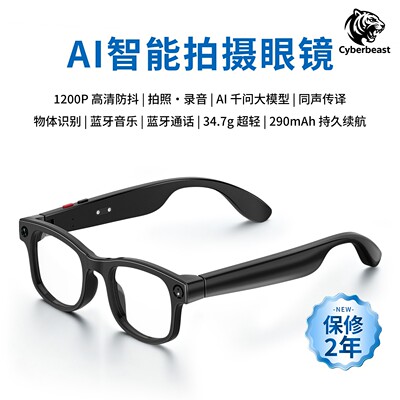 Rokid乐奇Cyberbeast AI智能眼镜G2G3 拍摄拍照翻译蓝牙音乐耳机